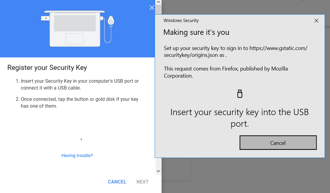 Register Security Key