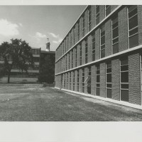 Humanities Building, South (Chapel Field) Facade. Rich and Tucker Associates. Photograph. 5 x 15 cm. 1959. Humanities Building, South (Chapel Field) Facade. Rich and Tucker Associates. Photograph. 5 x 15 cm. 1959.