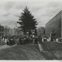 Dedication of Meneely Hall. Unidentified Photographer. Photograph. 20.5 x 24 cm. March 1972. Dedication of Meneely Hall. Unidentified Photographer. Photograph. 20.5 x 24 cm. March 1972.