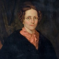 Portrait of Eliza Baylies Wheaton circa 1829, around the time of her wedding. The portrait was painted by Eunice Makepeace Towle.