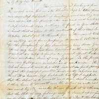 Page 1 of letter from Mrs. Wheaton to Miss Caldwell. Letter dated December 2, 1837.