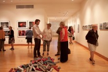 Kelly Goff, on left, at exhibition opening