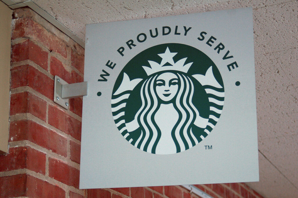 Starbucks sign at Hood Cafe