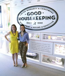 Rachel Bowie ’04 with Abigail Matses ’15 at Good Housekeeping in New York City. (Photo by Lawrence J. Whritenour)