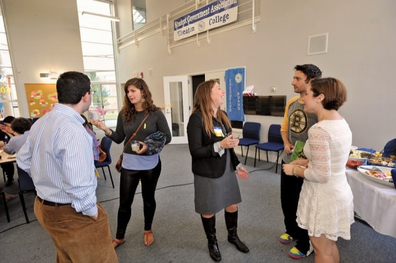 Alums gathered for the Student Government Association Alumnae/i affinity group reception at Homecoming.