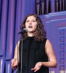 Mary Margaret Yancey ’19 at the A Cappella Fest