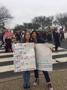 Kim Miller and her daughter in Washington, D.C.