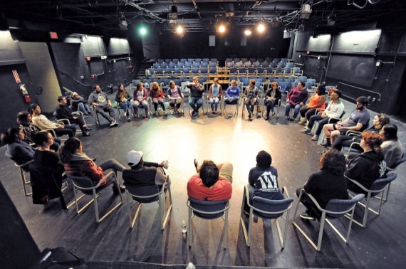 Members of the Wheaton community came together for a workshop to develop the moments that were presented on stage during Every 28 Hours: Our Response. 