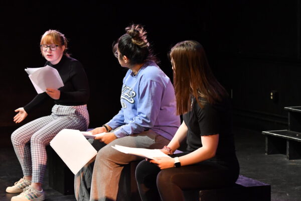 Students perform in the New Plays Festival, 2023.