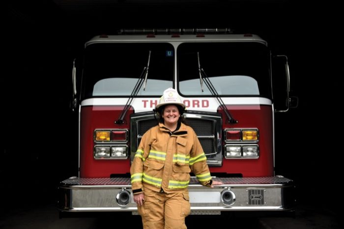 Deputy chief of the Thetford (Vt.) Volunteer Fire Department, Mariah Capurso Whitcomb ’95