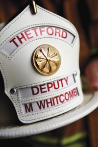 Thetford Volunteer Fire Department Deputy Chief, Mariah Whitcomb's helmet. 