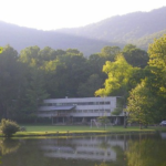 Main Building of the former Black Mountain College, on the grounds of Camp Rockmont, a summer camp for boys.