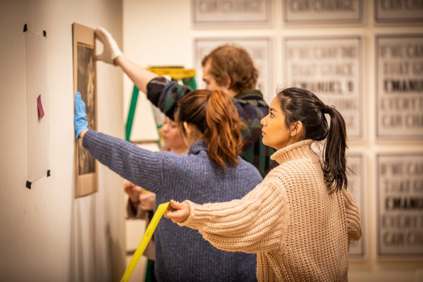 Student curators install "It's Elemental: Fire