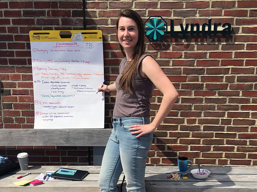 Cecilia Kruger ’15 at a company “hackathon”