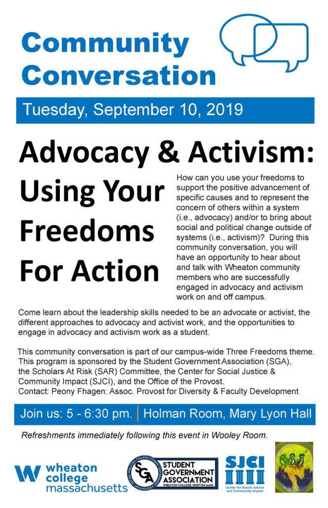 Community Conversation - Advocacy & Activisim: Using Your Freedoms For ...