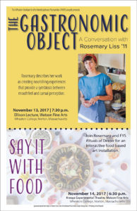 Poster for the Gastronomic Object and Say It With Food