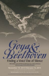 Poster for Goya and Beethoven exhibition