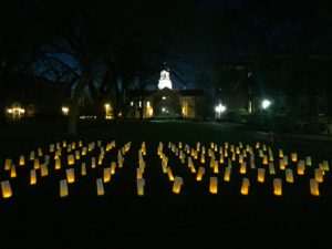Candlelight Vigil for Sexual Assault Prevention on the Dimple
