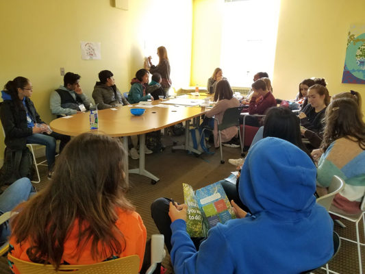 Student discussion at the Youth Climate Action Summit at Wheaton College