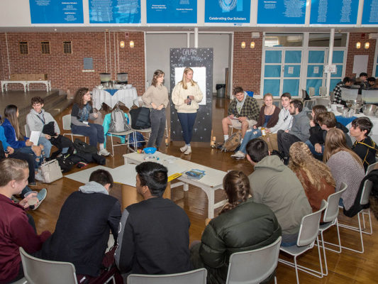 Student discussion at the Youth Climate Action Summit at Wheaton College