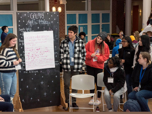 Students at Youth Climate Action Summit at Wheaton College