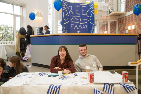 A group of people representing Greece at the International Bazaar