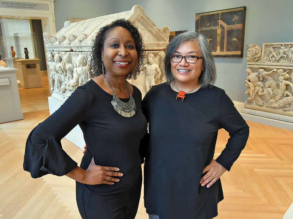 Editor Sandy Coleman with Gina Borromeo ’84