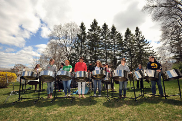 Drummers at Farm Fest event