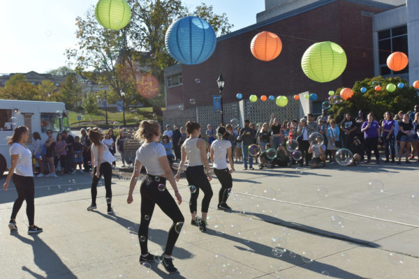 Dancers at ARTS Quad Party