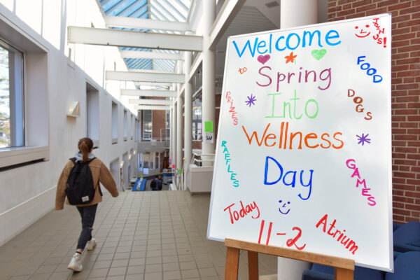 Spring into Wellness Day sign