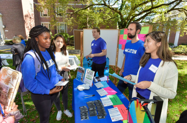 Students at table on Fresh Check Day event