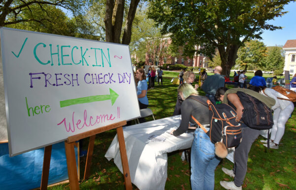 Fresh Check Day check-in table