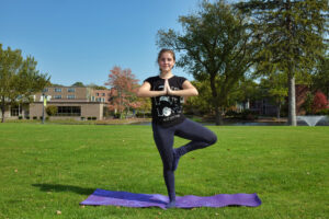 Photo of outdoor yoga class