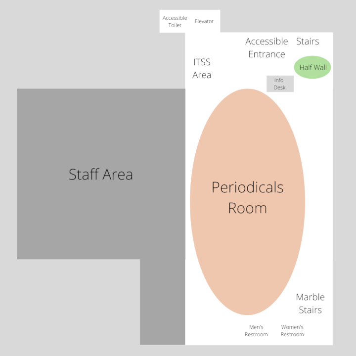 Map of Library Periodicals Level