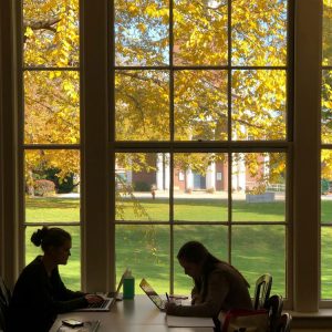 Students in Emerson Dining Hall
