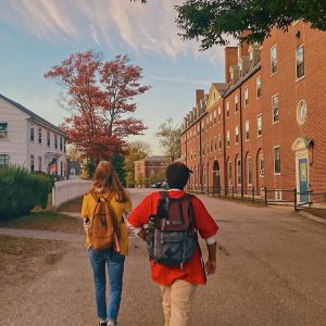 Friends walking on Howard Street