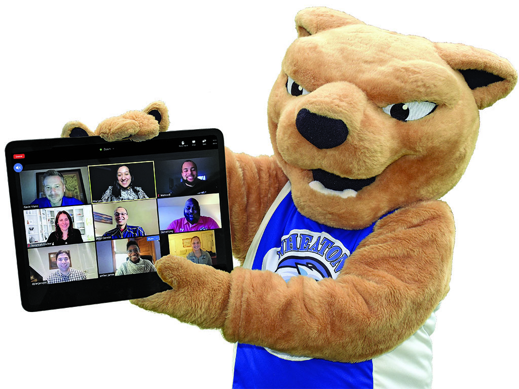 Roary holding iPad