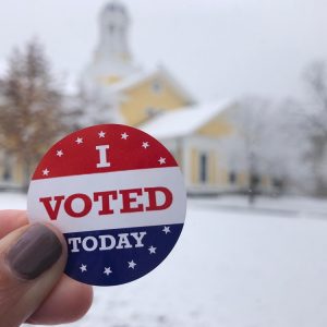 I voted today button