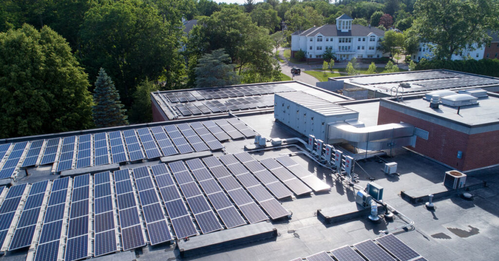 Solar panels on roof top