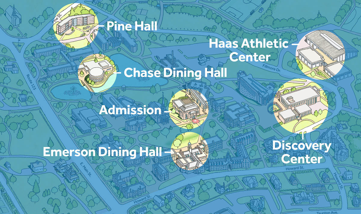 Wheaton college ma map