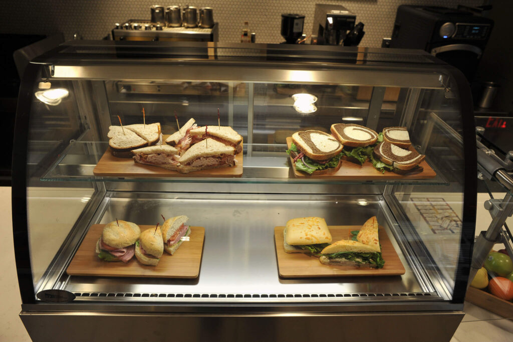 Sandwich options at Hood Eco Café