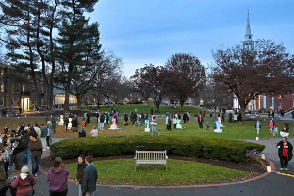 View of campus during Winterfest 2023