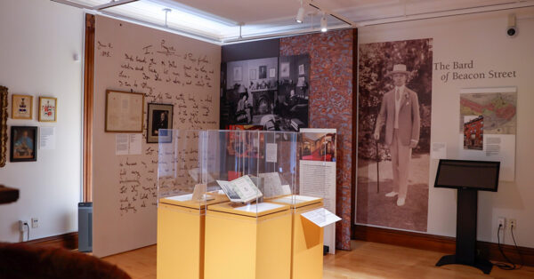 Items from The Gibson House in Boston are displayed.