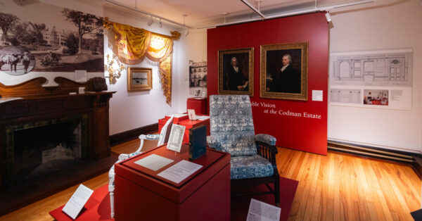 Items from the Codman Estate in Lincoln, Mass. are displayed.